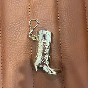 NEW Larroudé Thelma Boot Keychain Gold